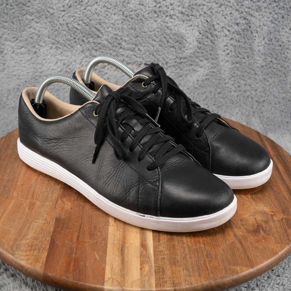 Cole Haan Womens Grand Crosscourt II Black Leather/White 10 B - Medium
